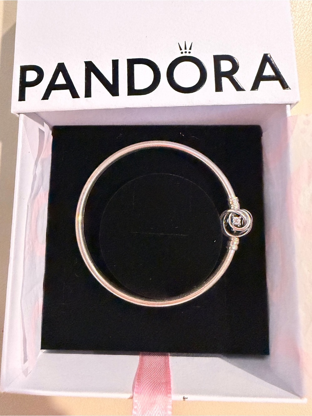 Pandora Silver Knot Bangle Bracelet - Silver